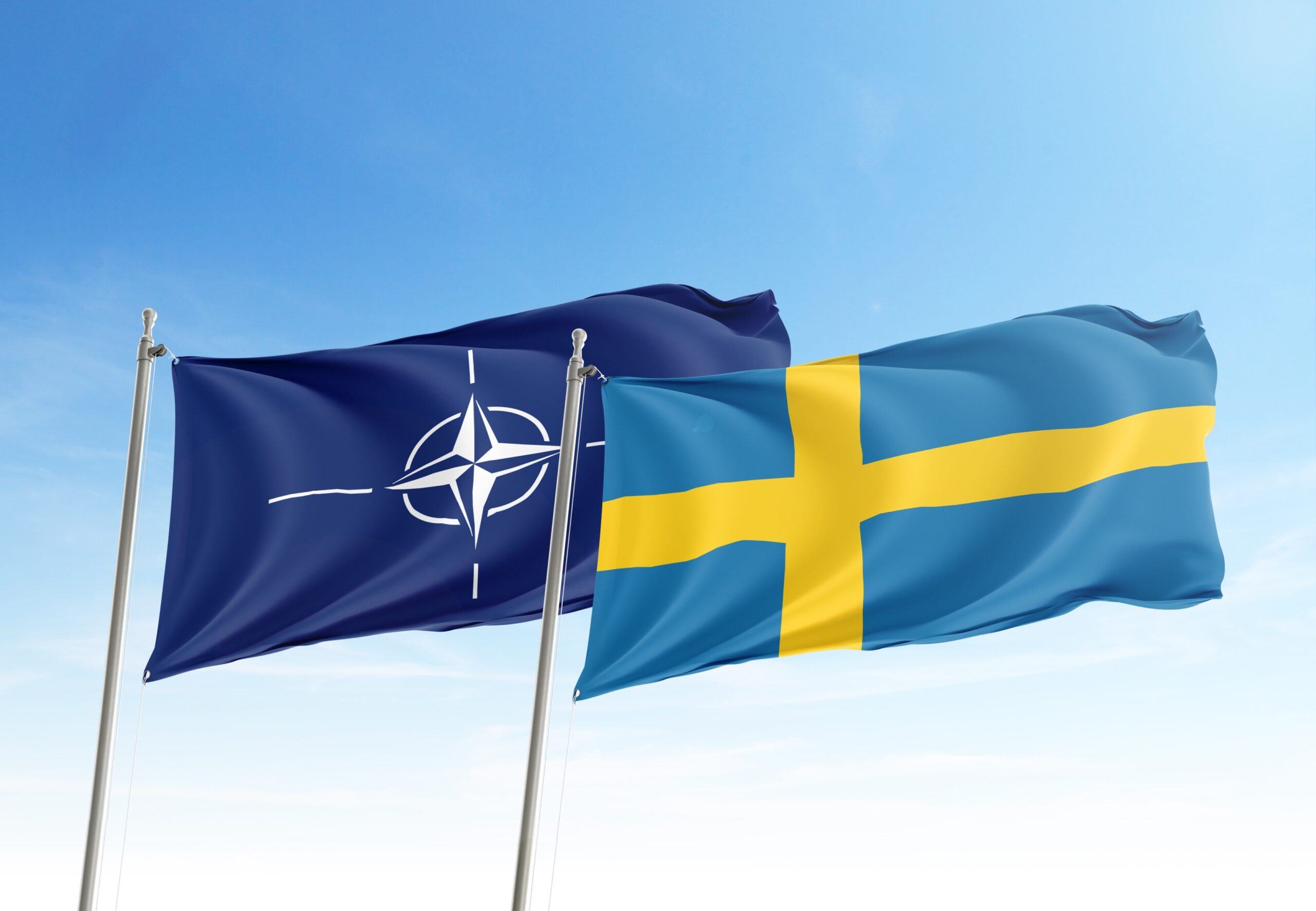 Flaggor: Nato och Sverige