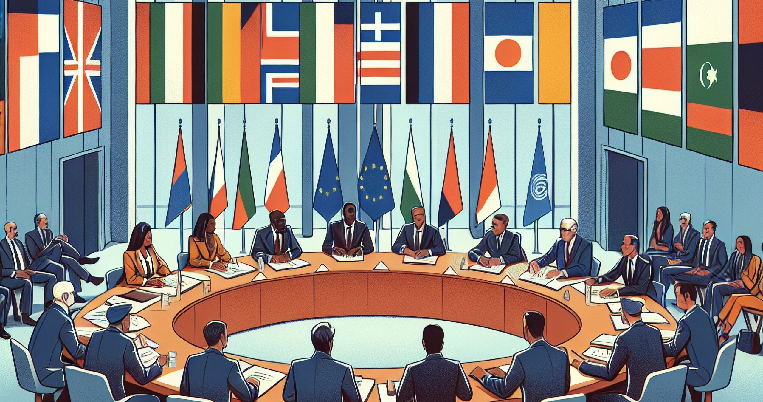 AI genererad bild av Europeiskt samarbete