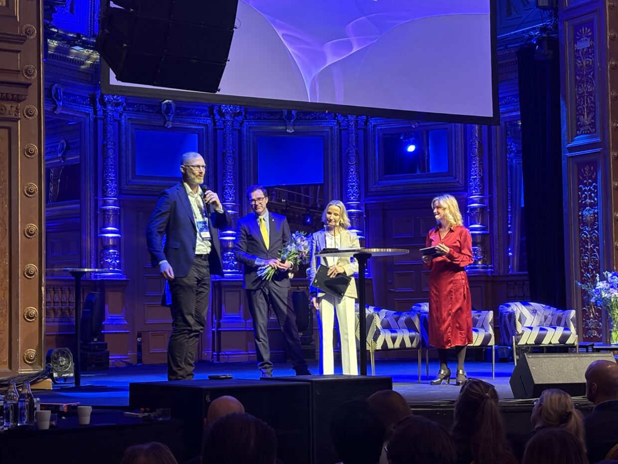 Gaim mottar priset på Berns i Stockholm.